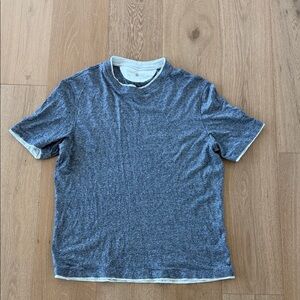 Brunello Cucinelli Heathered Blue Short Sleeve Tee